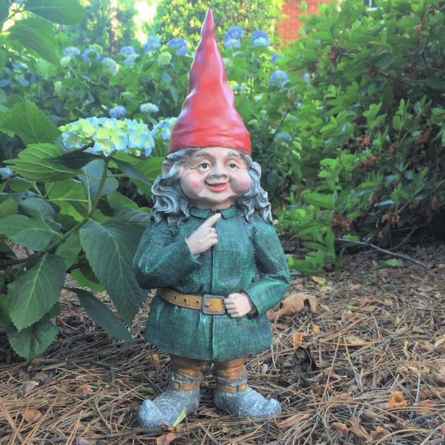 Outdoor Decor * | Homestyles 14 In. H Gnomes Of Toad Hollow-Merlin And Zelda The Female Garden Gnome Couple Figurine Statue