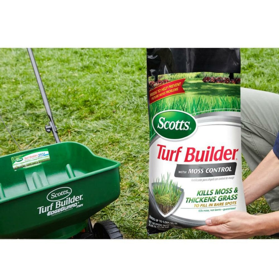 Lawn Care * | Scotts 50 Lb. Turf Builder With Moss Control