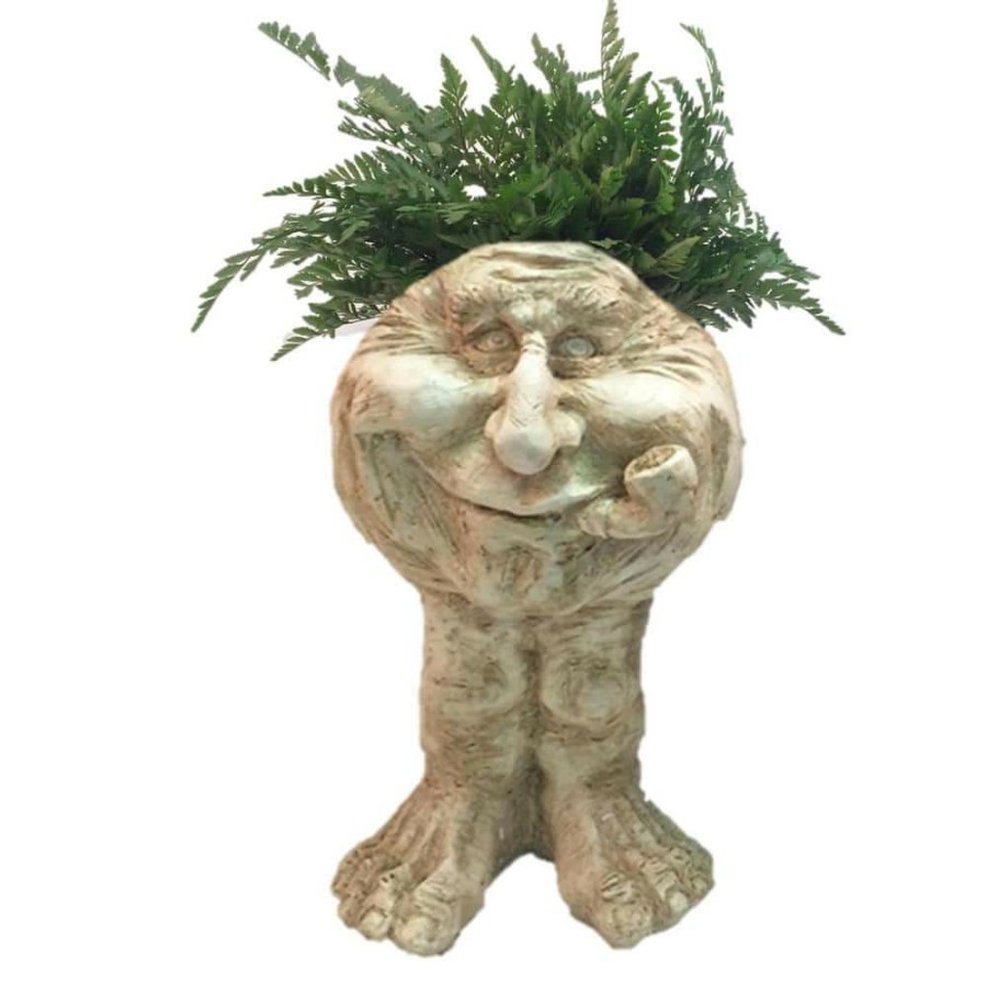 Planters * | Homestyles 18 In. Antique White Old Hickory Muggly Planter Home And Garden Statue Holds 6 In. Pot