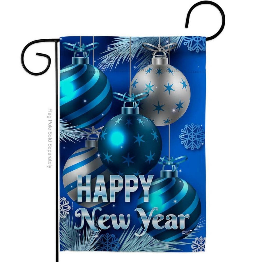 Outdoor Decor * | Angeleno Heritage Made And Designed Los Angeles California 13 In. X 18.5 In. New Year Ornaments Winter Double-Sided Garden Flag Winter Decorative Vertical Flags