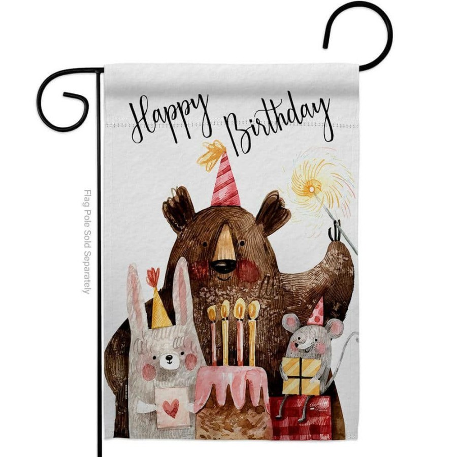 Outdoor Decor * | Angeleno Heritage Made And Designed Los Angeles California 13 In. X 18.5 In. Let Celebrate Birthday Celebration Double-Sided Garden Flag Celebration Decorative Vertical Flags