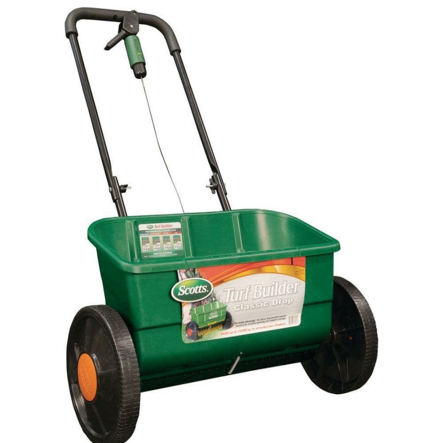 Lawn Care * | Scotts 25 Lbs. 10,000 Sq. Ft. Turf Builder Classic Drop Spreader For Seed And Fertilizer