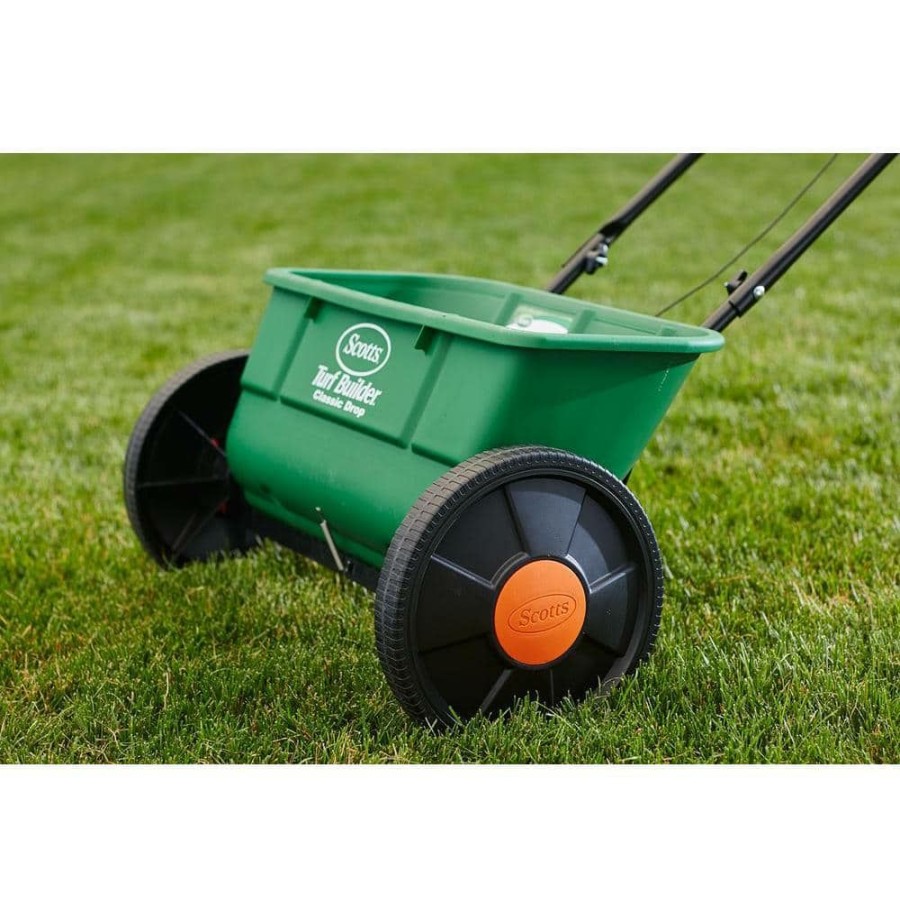 Lawn Care * | Scotts 25 Lbs. 10,000 Sq. Ft. Turf Builder Classic Drop Spreader For Seed And Fertilizer