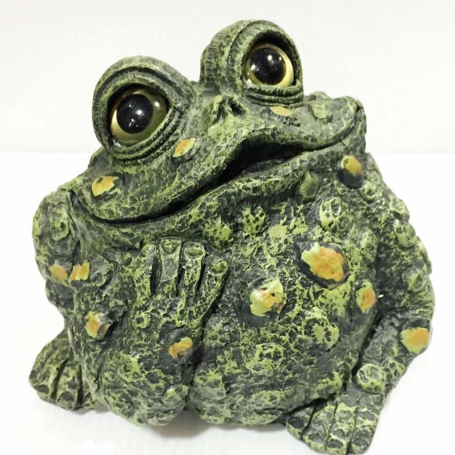 Outdoor Decor * | Homestyles Toad Hollow 10 In. W Large Toad Dreamer Whimsical Home And Garden Statue