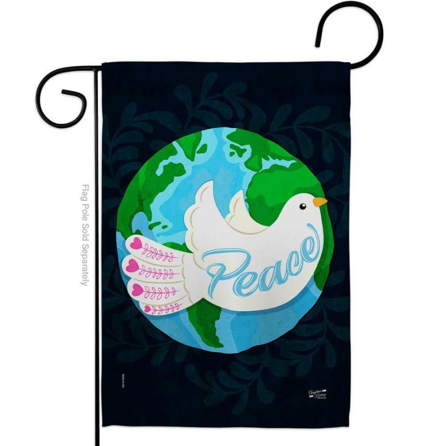 Outdoor Decor * | Angeleno Heritage Made And Designed Los Angeles California 13 In. X 18.5 In. Peace Expression Double-Sided Garden Flag Expression Decorative Vertical Flags