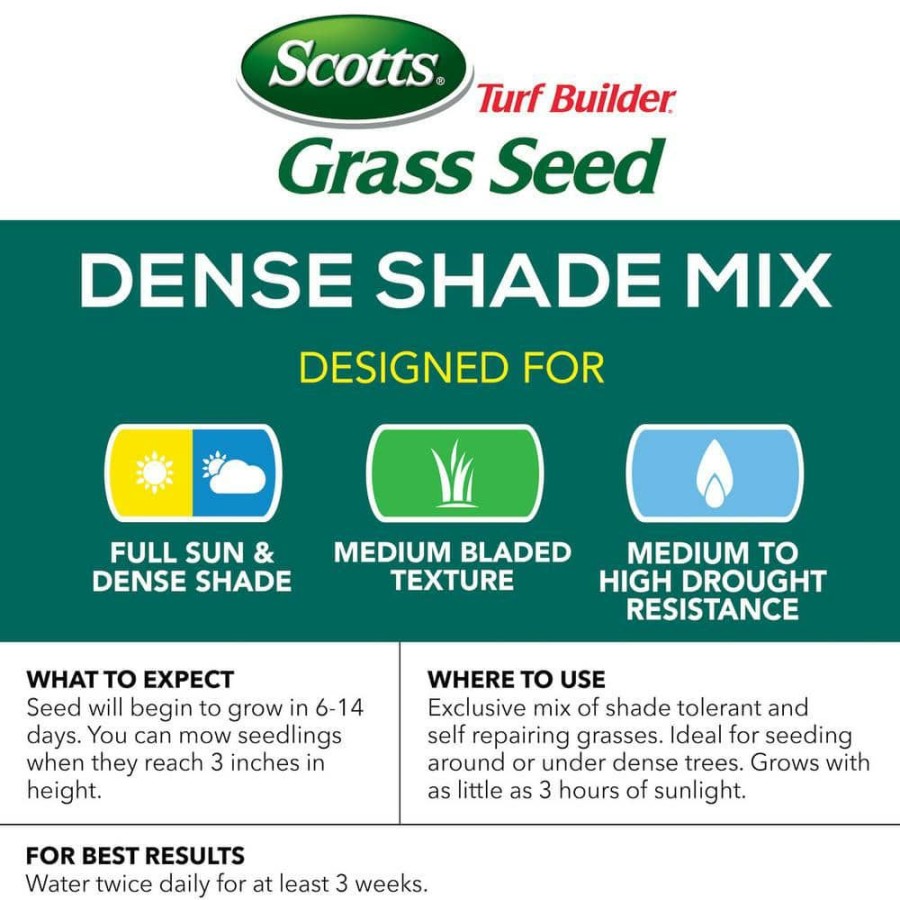 Lawn Care * | Scotts 7 Lbs. Turf Builder Dense Shade Mix Grass Seed For Tall Fescue Lawns (2-Pack)