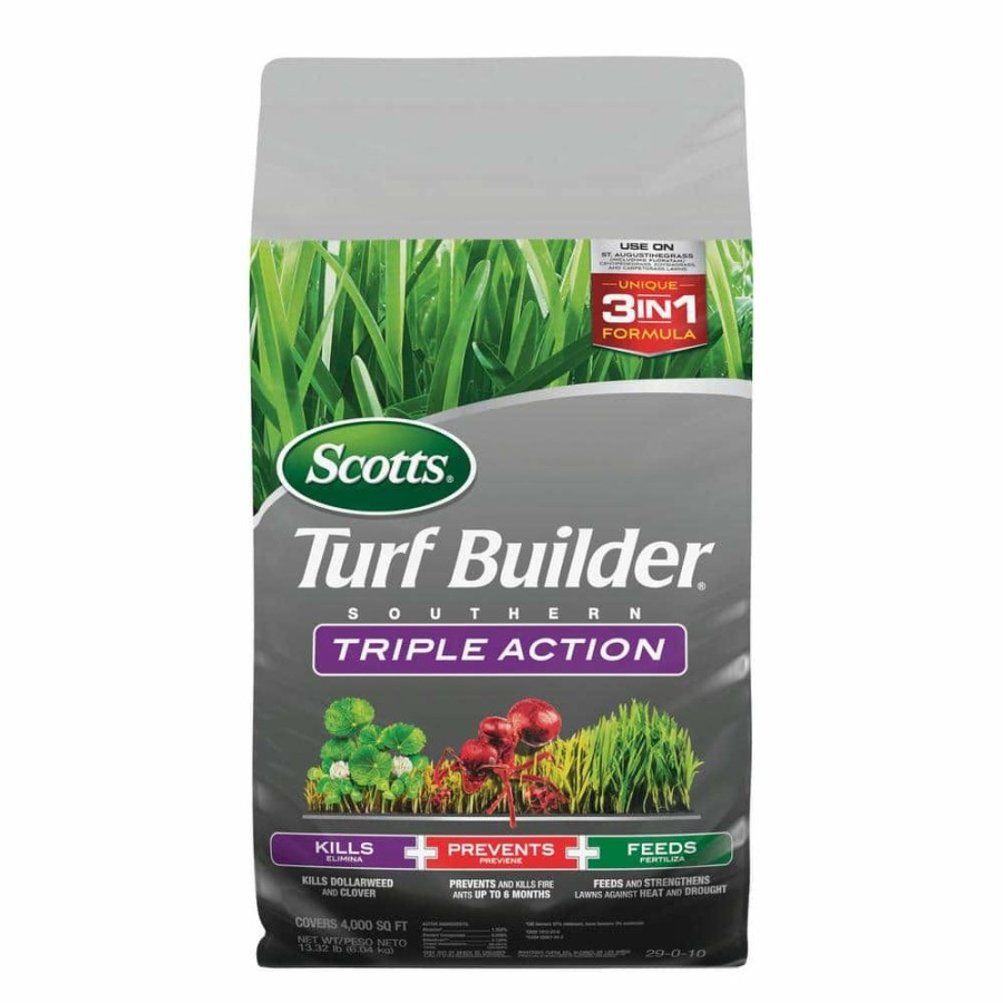 Lawn Care * | Scotts Turf Builder 13.42 Lb. 4,000 Sq. Ft. Triple Action South Lawn Fertilizer