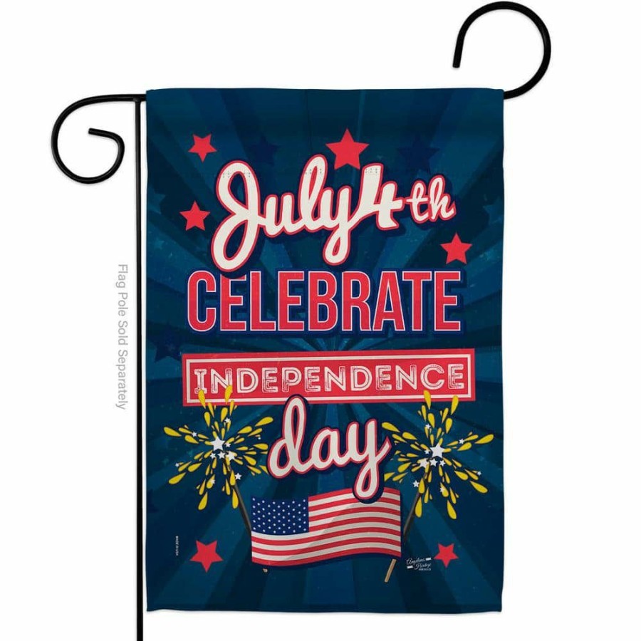 Outdoor Decor * | Angeleno Heritage Made And Designed Los Angeles California 13 In. X 18.5 In. Celebrate Independence Day Patriotic Double-Sided Garden Flag Patriotic Decorative Vertical Flags