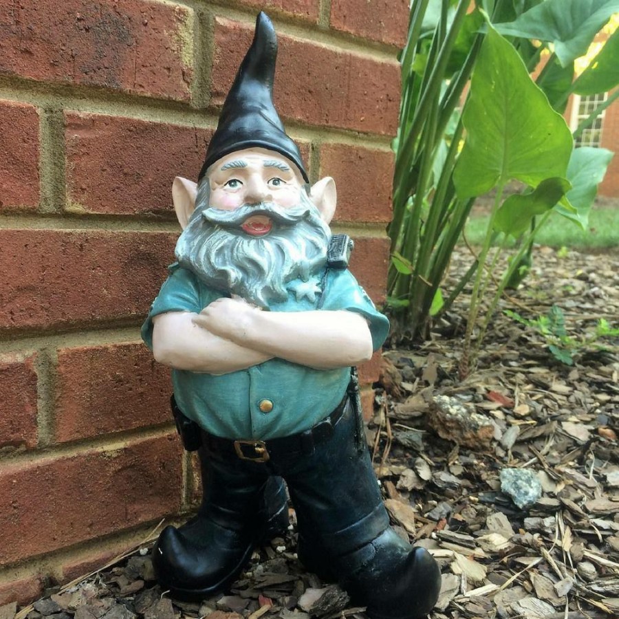 Outdoor Decor * | Homestyles 13 In. H "Policeman The Hero" Garden Gnome Police Of1Ficer Cop Figurine Statue