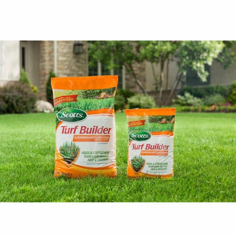 Lawn Care * | Scotts Turf Builder Summerguard 13.35 Lbs. 5,000 Sq. Ft. Summer Lawn Fertilizer With Insect Killer