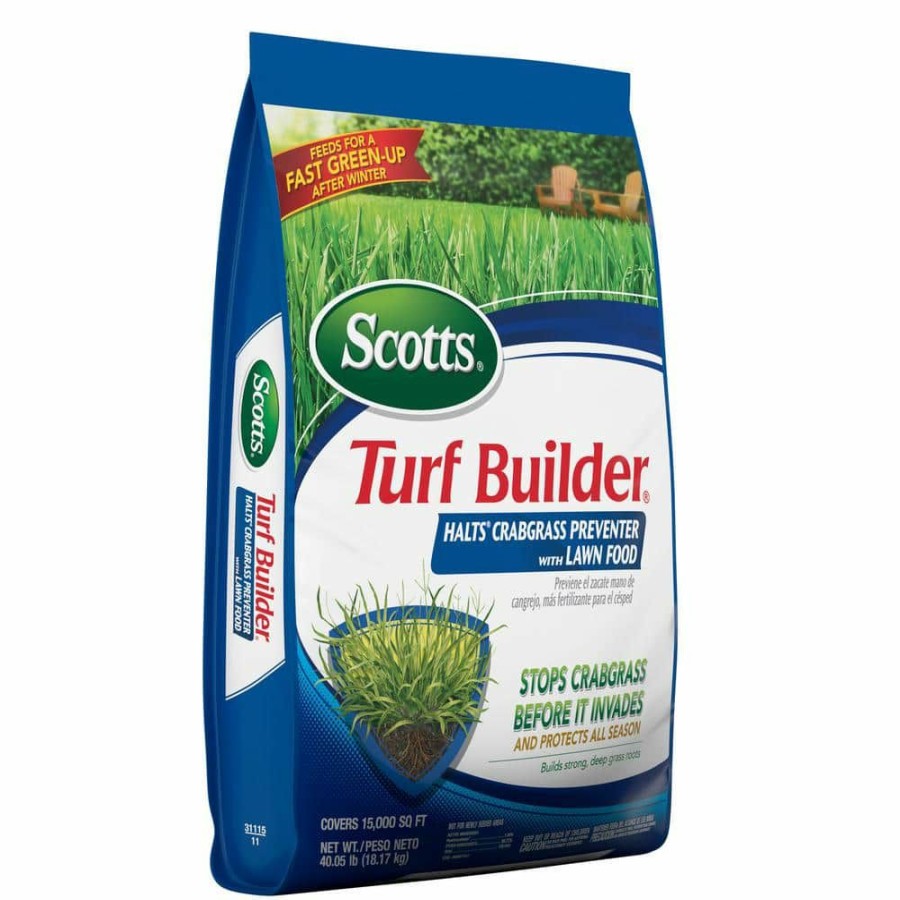 Lawn Care * | Scotts Turf Builder 40.05 Lbs. 15,000 Sq. Ft. Halts Crabgrass Preventer With Lawn Fertilizer