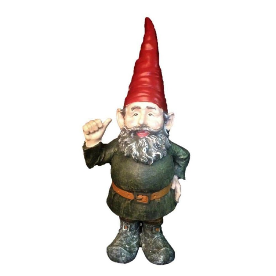 Outdoor Decor * | Homestyles 8.5 In. H "Rumple" The Garden Gnome Thumbs Up Figurine