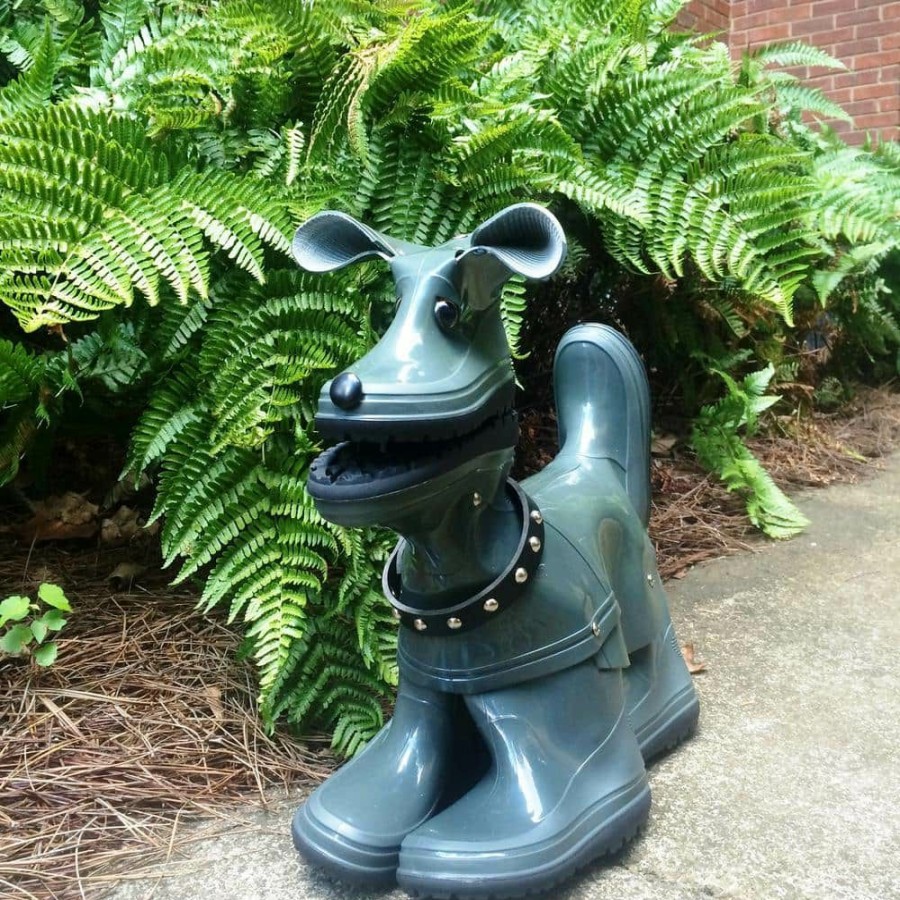 Outdoor Decor * | Homestyles 15 In. Lily The Boot Buddies Dog Sculpture And Planter Home And Garden Loyal Companion Statue