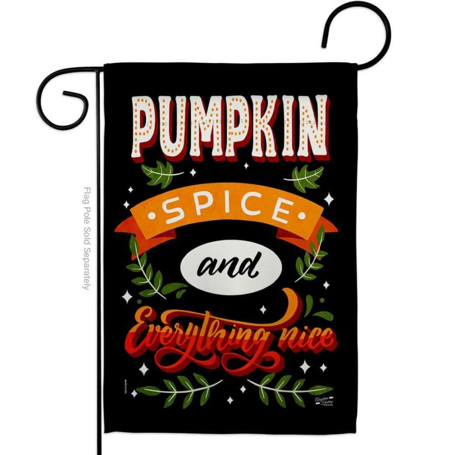 Outdoor Decor * | Angeleno Heritage Made And Designed Los Angeles California 13 In. X 18.5 In. Everything Nice Garden Flag Double-Sided Readable Both Sides Fall Harvest And Autumn Decorative