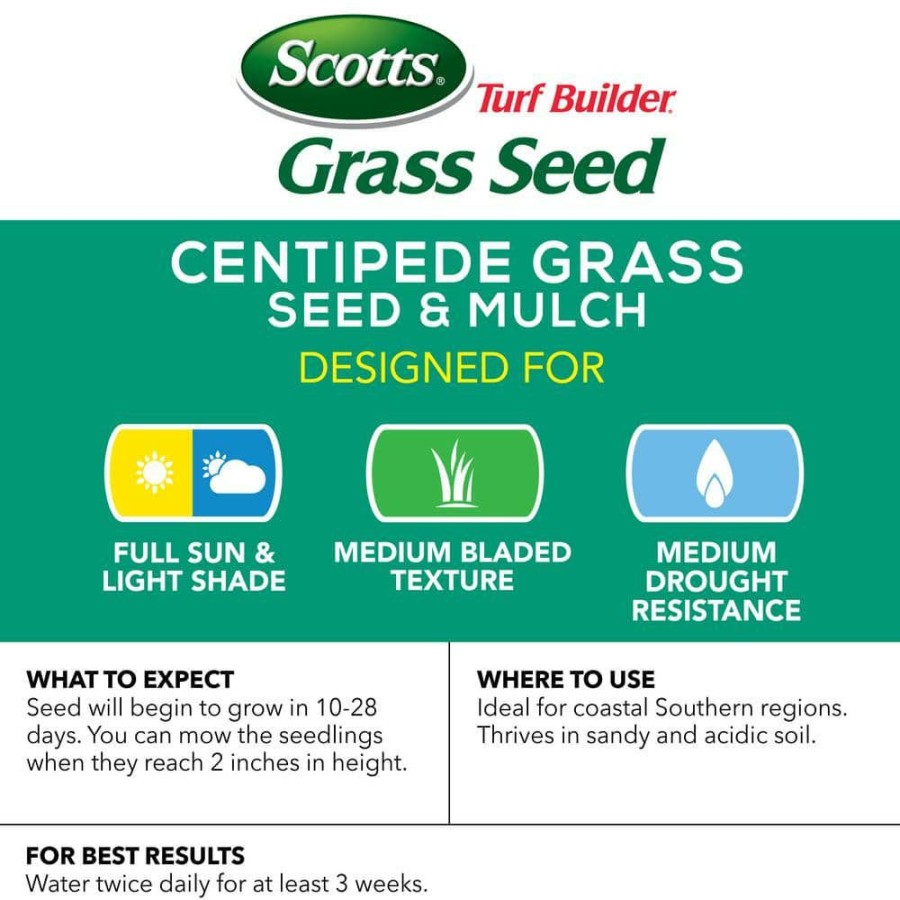 Lawn Care * | Scotts 5 Lbs. Turf Builder Centipede-Grass Seed And Mulch