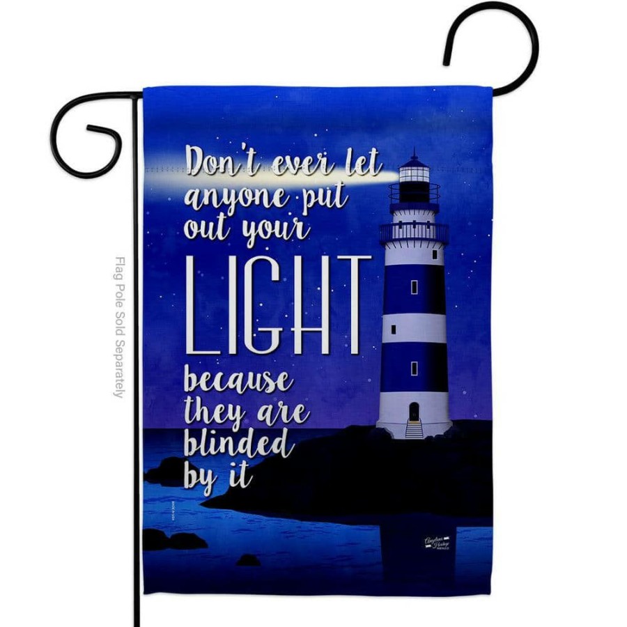 Outdoor Decor * | Angeleno Heritage Made And Designed Los Angeles California 13 In. X 18.5 In. Put Out Your Light Coastal Double-Sided Garden Flag Coastal Decorative Vertical Flags