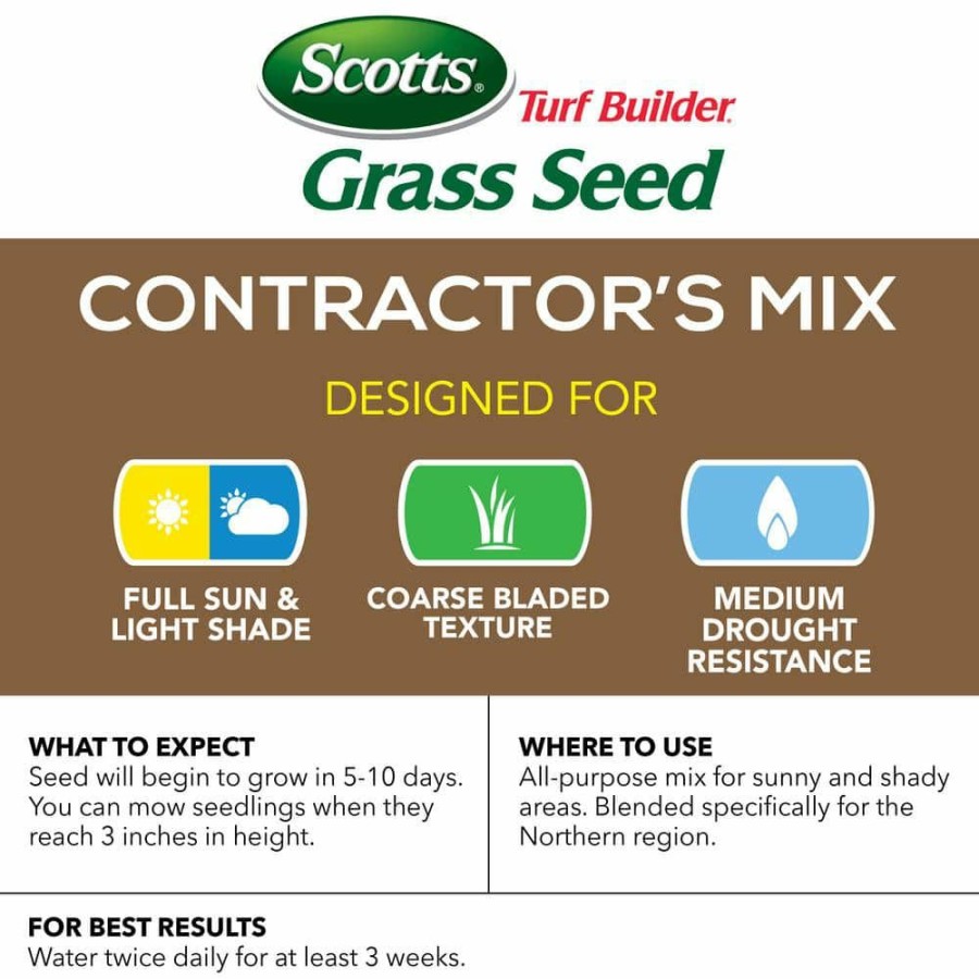 Lawn Care * | Scotts 20 Lbs. Turf Builder Contractor'S Mix (Northern) Grass Seed