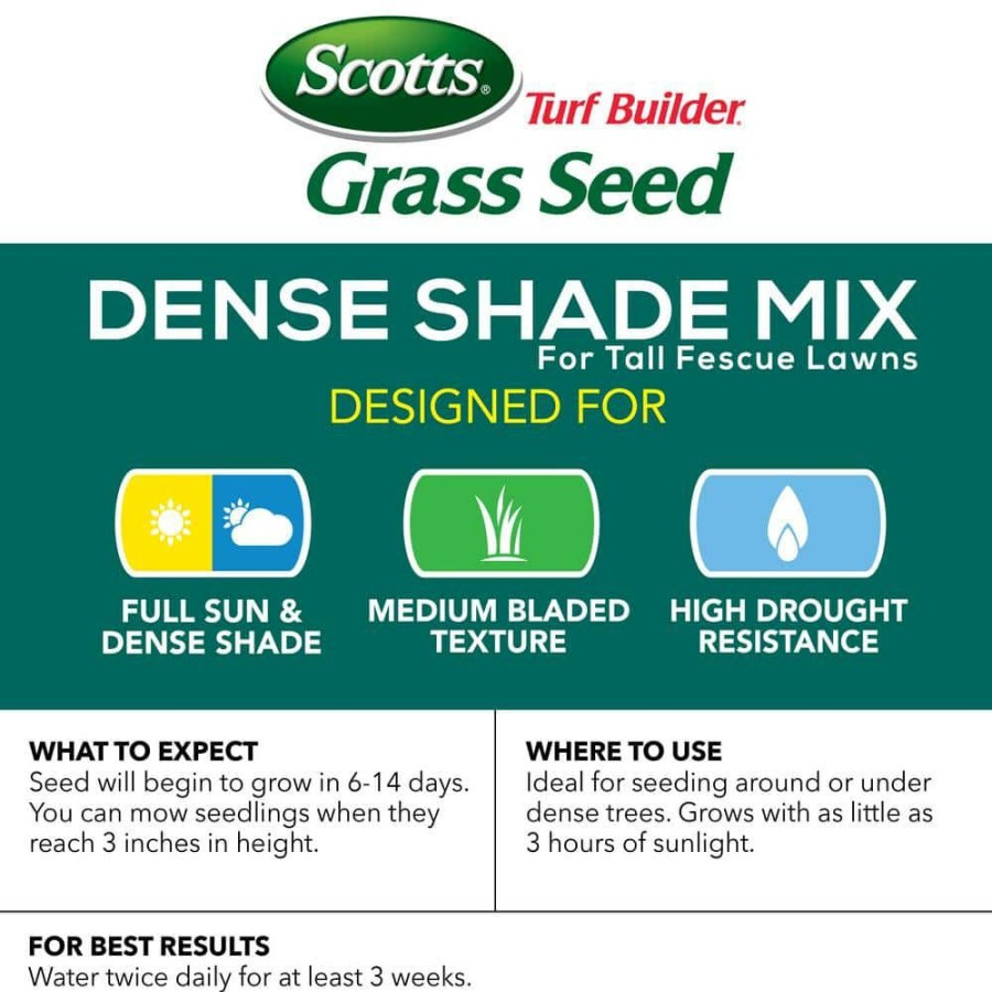 Lawn Care * | Scotts 7 Lbs. Turf Builder Dense Shade Mix Grass Seed For Tall Fescue Lawns