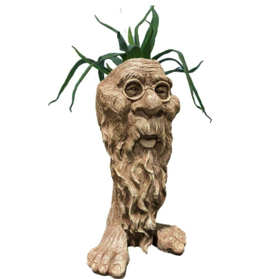 Outdoor Decor * | Homestyles 18 In. Grandpa Rip Muggly Face Gaarden Statue Planter Holds 7 In. Pot