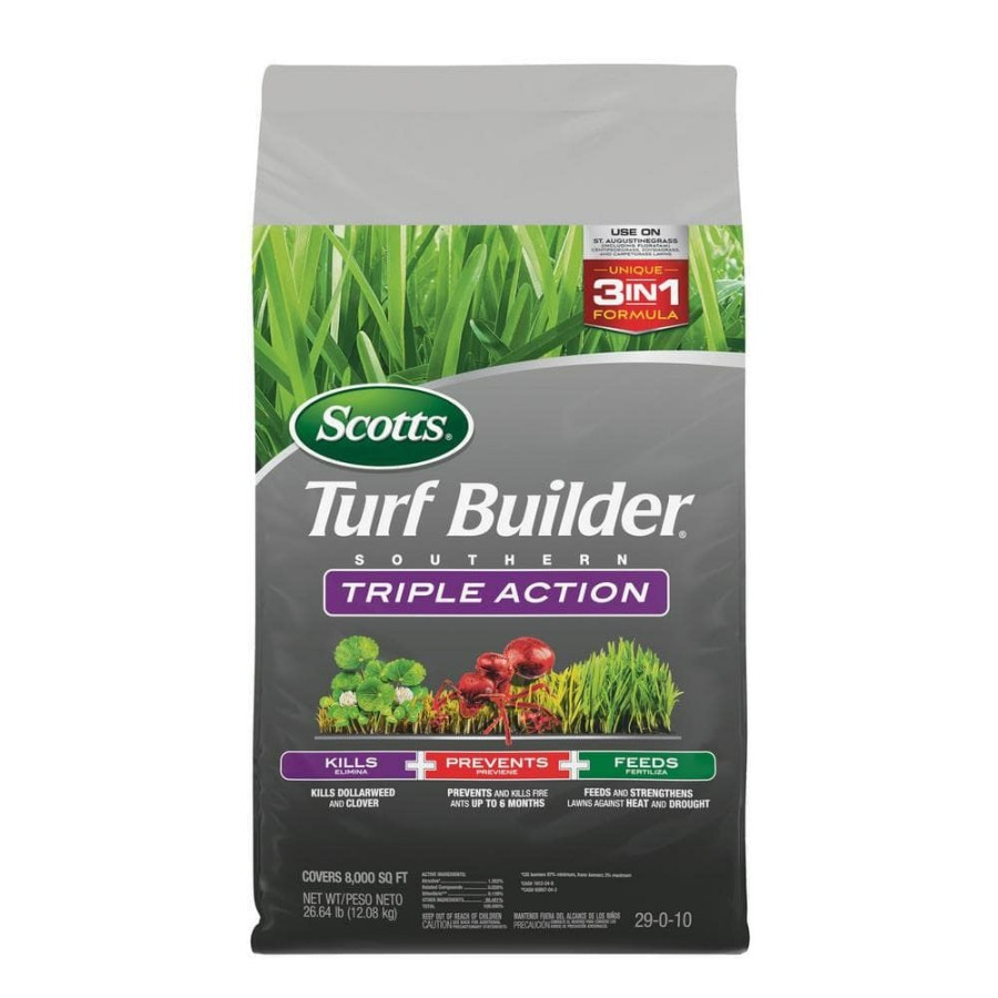 Lawn Care * | Scotts Turf Builder 26.64 Lb. 8,000 Sq. Ft. Triple Action Southern Lawn Fertilizer