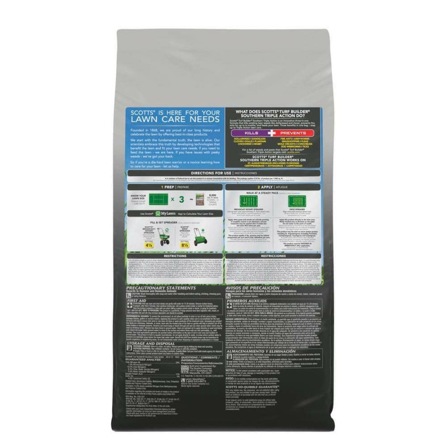 Lawn Care * | Scotts Turf Builder 26.64 Lb. 8,000 Sq. Ft. Triple Action Southern Lawn Fertilizer