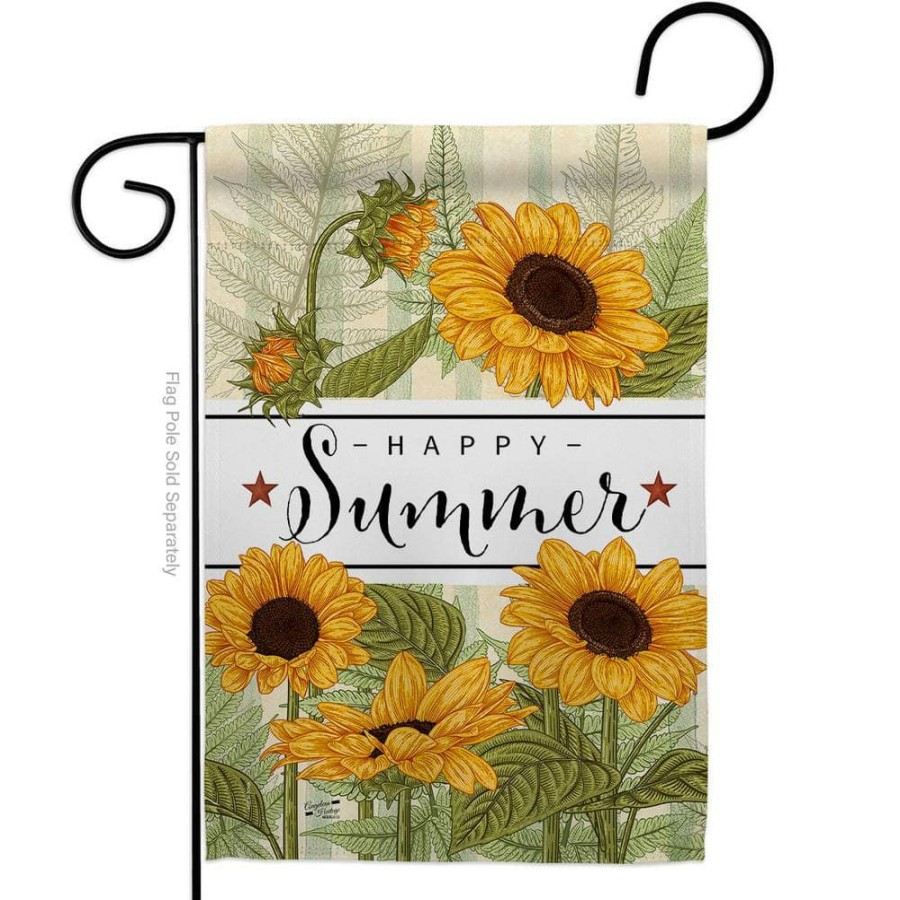 Outdoor Decor * | Angeleno Heritage Made And Designed Los Angeles California 13 In. X 18.5 In. Happy Sunflowers Spring Double-Sided Garden Flag Spring Decorative Vertical Flags