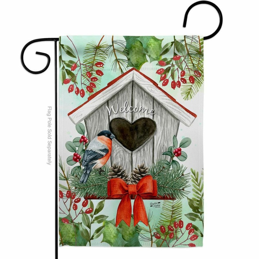 Outdoor Decor * | Angeleno Heritage Made And Designed Los Angeles California 13 In. X 18.5 In. Welcome Winter Double-Sided Garden Flag Winter Decorative Vertical Flags