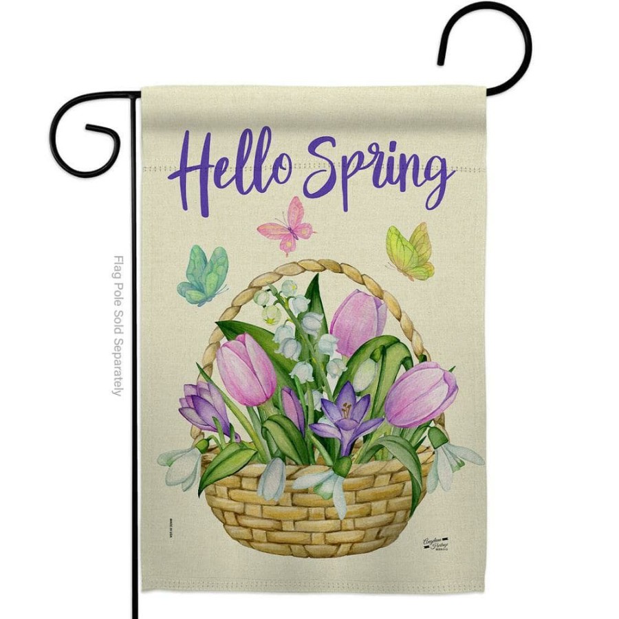 Outdoor Decor * | Angeleno Heritage Made And Designed Los Angeles California 13 In. X 18.5 In. Spring Double-Sided Garden Flag Spring Decorative Vertical Flags