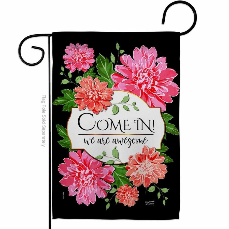 Outdoor Decor * | Angeleno Heritage Made And Designed Los Angeles California 13 In. X 18.5 In. Come In Expression Double-Sided Garden Flag Expression Decorative Vertical Flags