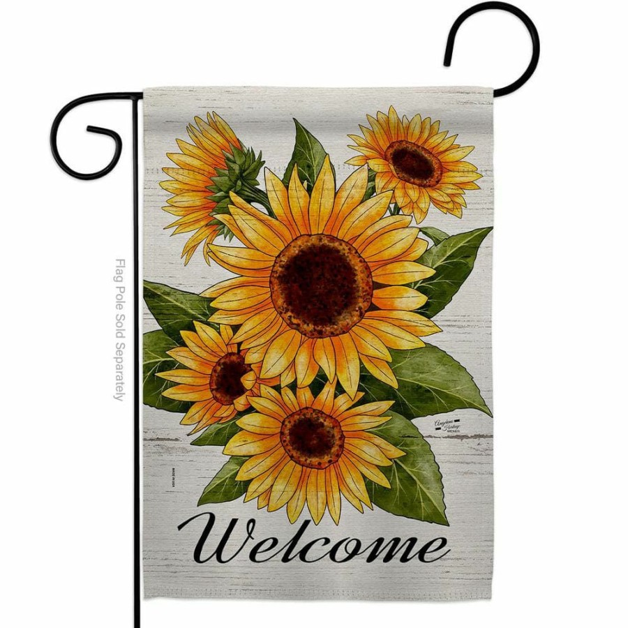 Outdoor Decor * | Angeleno Heritage Made And Designed Los Angeles California 13 In. X 18.5 In. Happiness Sunflowers Spring Double-Sided Garden Flag Spring Decorative Vertical Flags