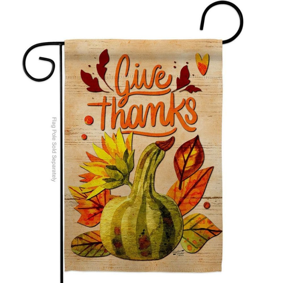 Outdoor Decor * | Angeleno Heritage Made And Designed Los Angeles California 13 In. X 18.5 In. Squash Giving Fall Double-Sided Garden Flag Fall Decorative Vertical Flags