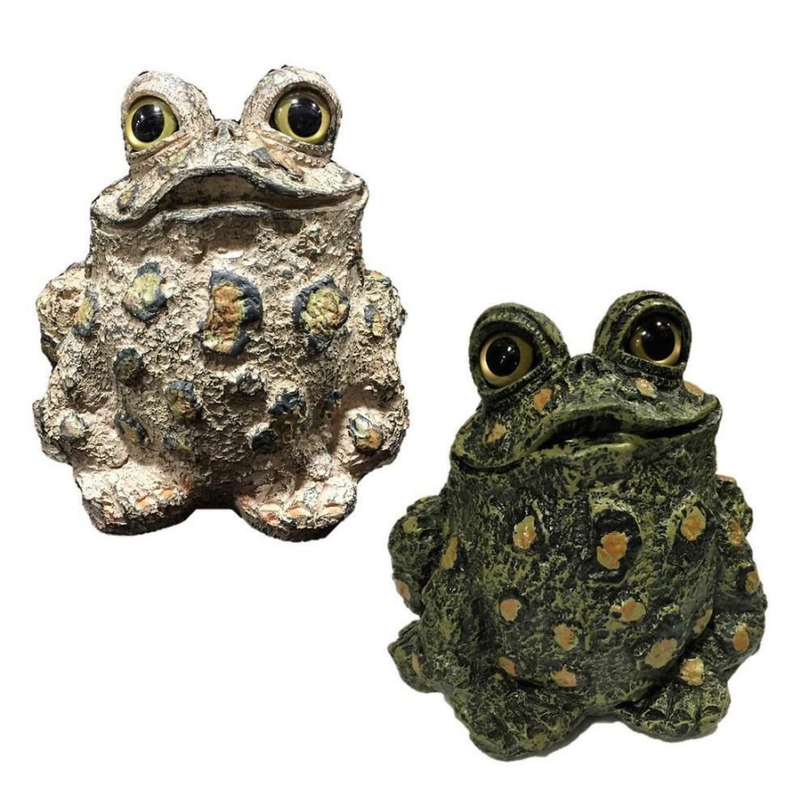 Outdoor Decor * | Homestyles Toad Hollow 9 In. H Large Tall Toad Whimsical Assortment Home And Garden Statue (2-Pack)