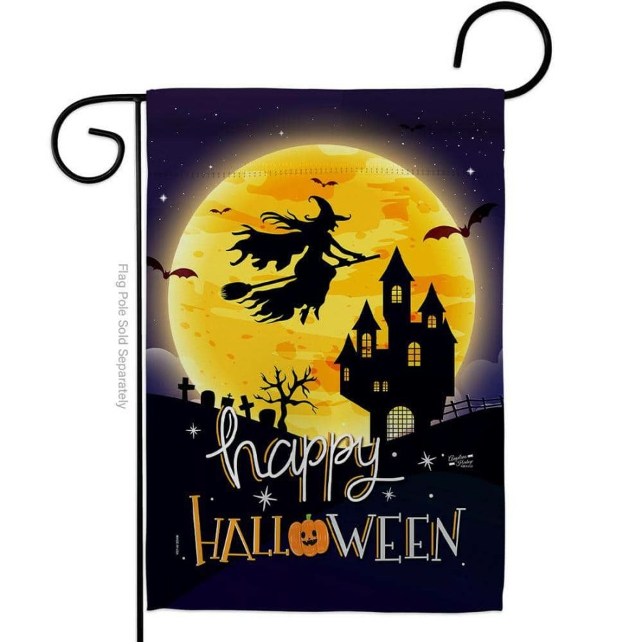 Outdoor Decor * | Angeleno Heritage Made And Designed Los Angeles California 13 In. X 18.5 In. Witchy Halloween Garden Flag Double-Sided Fall Decorative Vertical Flags