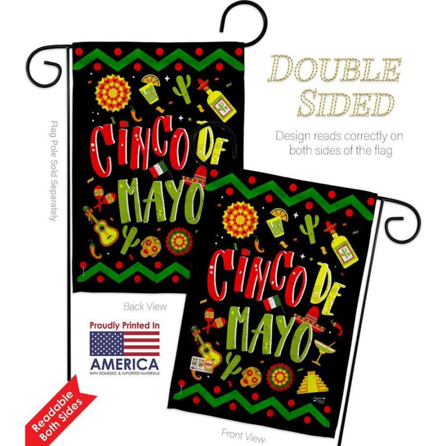 Outdoor Decor * | Angeleno Heritage Made And Designed Los Angeles California 13 In. X 18.5 In. Ready To Cinco De Mayo Summer Double-Sided Garden Flag Summer Decorative Vertical Flags