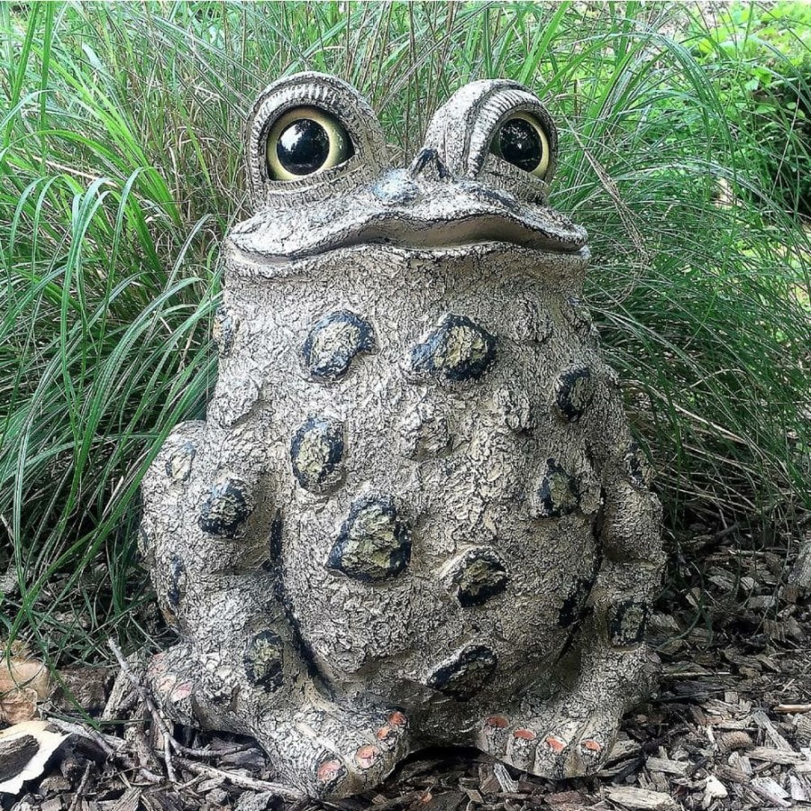 Outdoor Decor * | Homestyles 17 In. H. Toad Hollow Jumbo Large Tall Toad Whimsical Home And Garden Statue