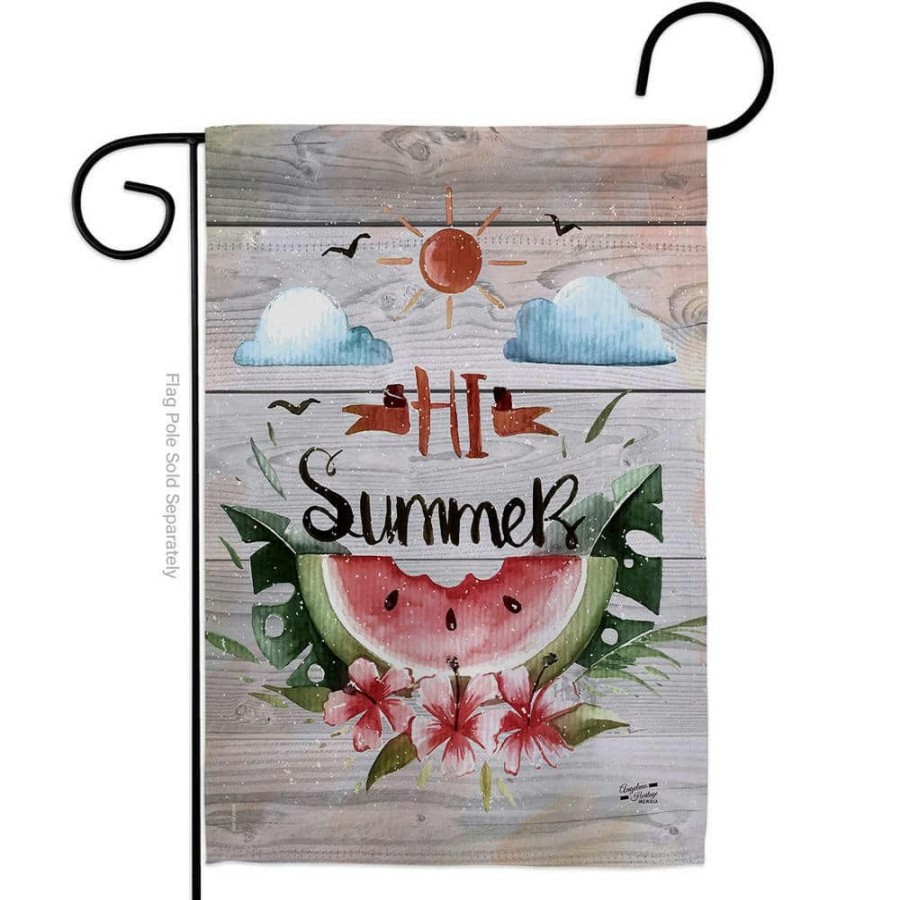 Outdoor Decor * | Angeleno Heritage Made And Designed Los Angeles California 13 In. X 18.5 In. Hi Summer Double-Sided Garden Flag Summer Decorative Vertical Flags