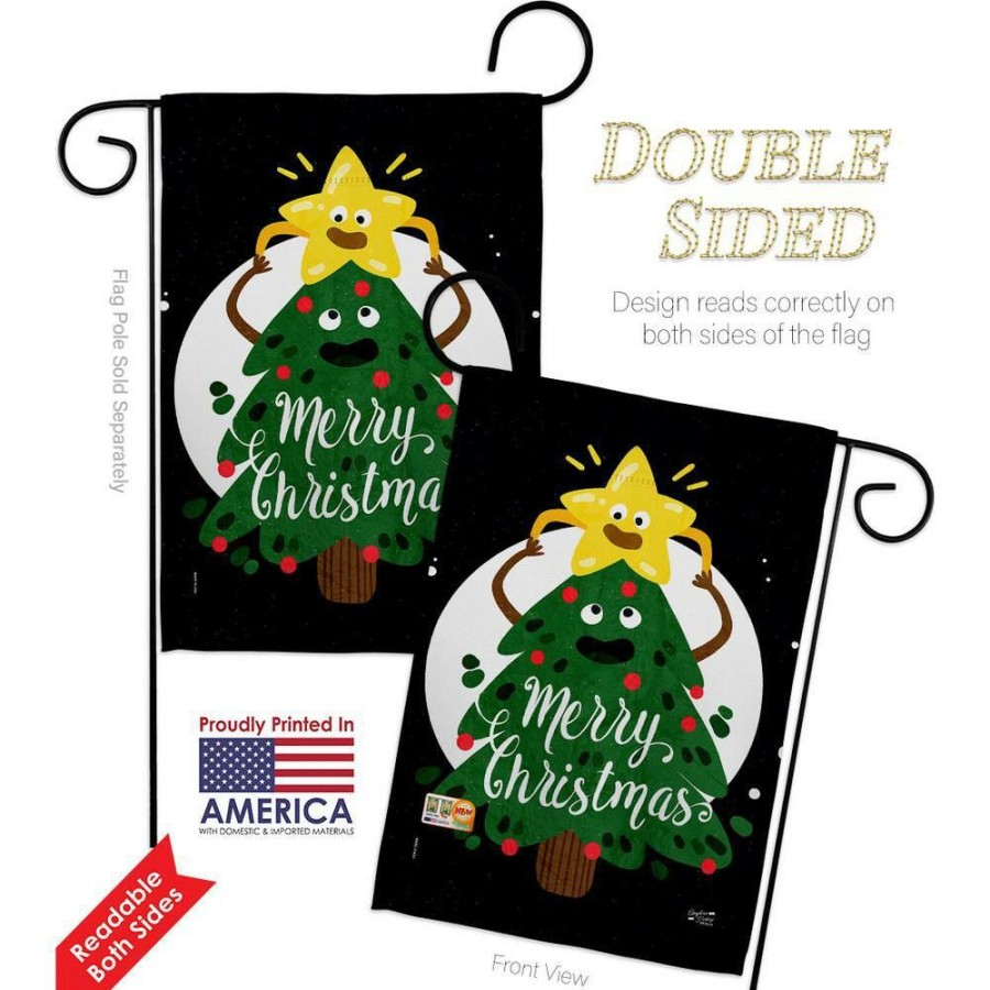 Outdoor Decor * | Angeleno Heritage Made And Designed Los Angeles California 13 In. X 18.5 In. Christmas Buddy Garden Flag Double-Sided Winter Decorative Vertical Flags