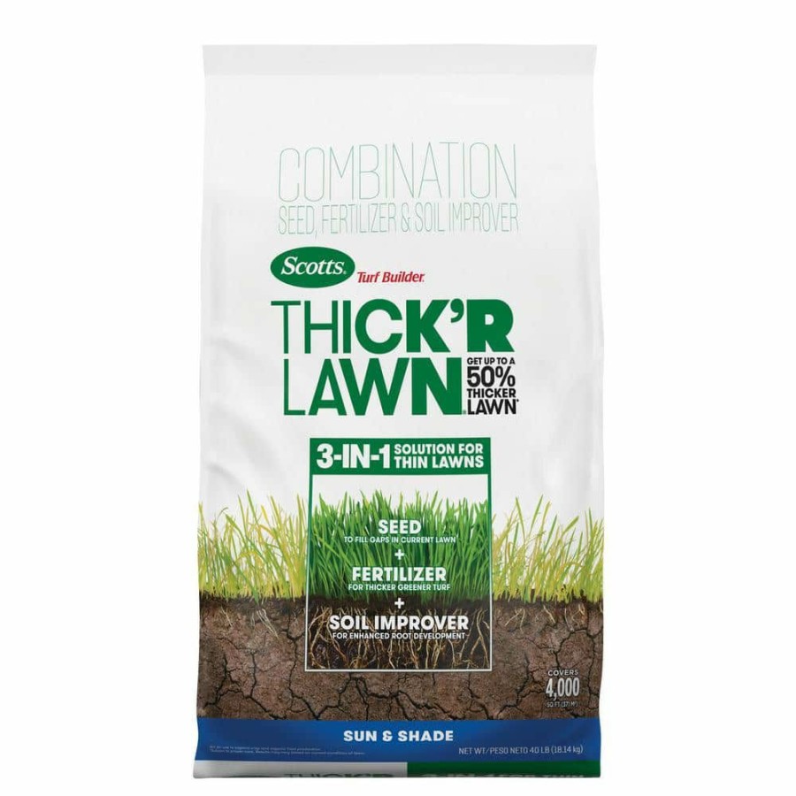 Lawn Care * | Scotts Turf Builder Thick'R Lawn Sun & Shade, 40 Lbs.