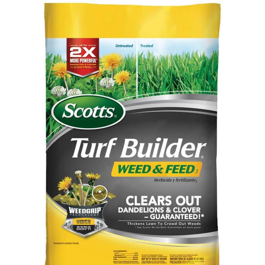 Lawn Care * | Scotts Turf Builder 35 Lbs. 12,000 Sq. Ft. Weed And Feed Lawn Fertilizer