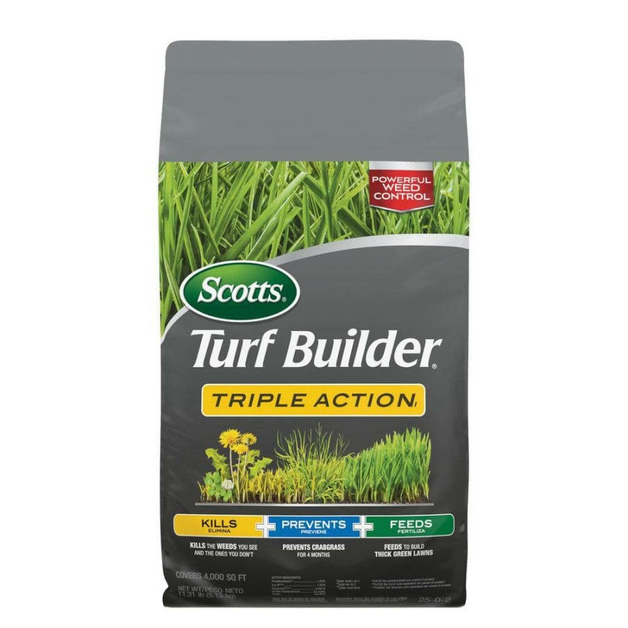 Lawn Care * | Scotts Turf Builder Triple Action1 11.31 Lbs. 4,000 Sq. Ft. Lawn Fertilizer, Weed Killer, Crabgrass Preventer