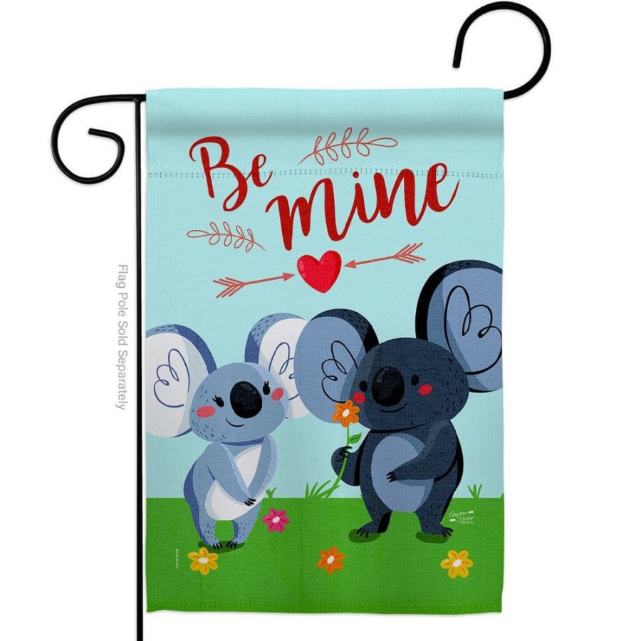 Outdoor Decor * | Angeleno Heritage Made And Designed Los Angeles California 13 In. X 18.5 In. Koala Couples Spring Double-Sided Garden Flag Spring Decorative Vertical Flags