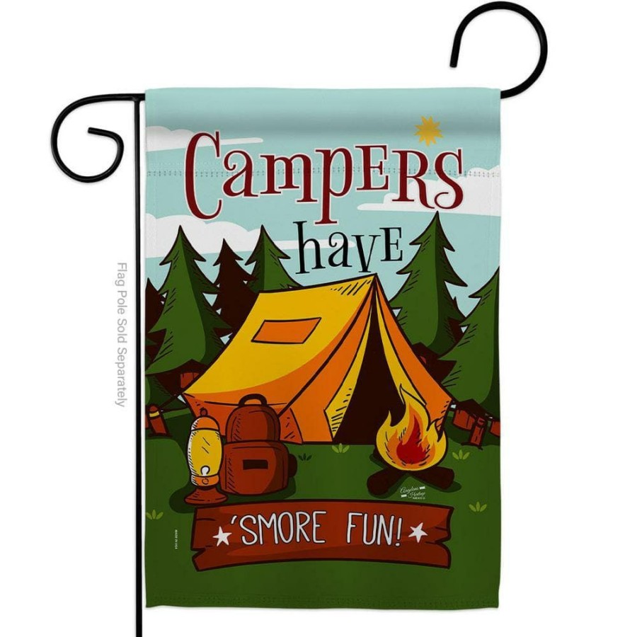 Outdoor Decor * | Angeleno Heritage Made And Designed Los Angeles California 13 In. X 18.5 In. Smore Fun Outdoor Double-Sided Garden Flag Outdoor Decorative Vertical Flags