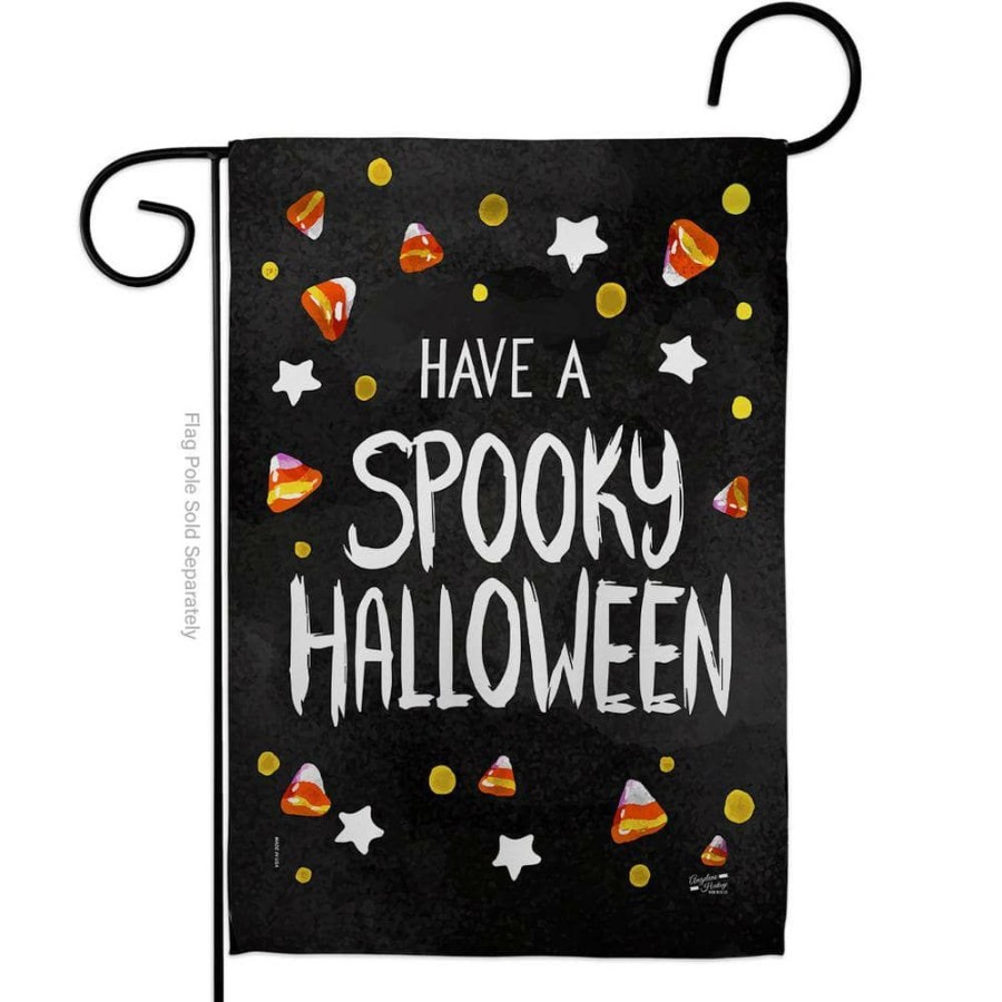 Outdoor Decor * | Angeleno Heritage Made And Designed Los Angeles California 13 In. X 18.5 In. Spooky Halloween Garden Flag Double-Sided Fall Decorative Vertical Flags