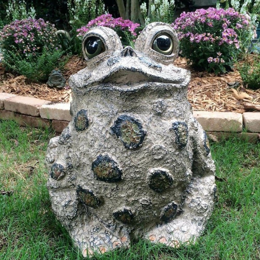 Outdoor Decor * | Homestyles 15.5 In. H. Toad Hollow Extra Large Tall Toad Whimsical Home And Garden Statue